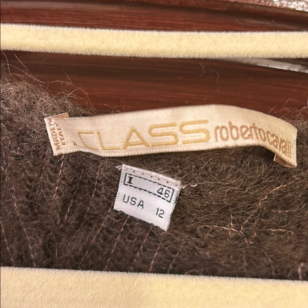 Vintage Women Roberto cavalli sweater brown size 46/12 us - Picture 2 of 6